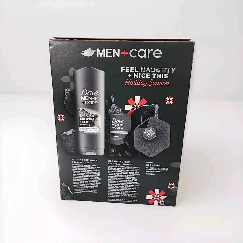 Dove Men+Care Charcoal Gift Set Body + Face Wash Exfoliating