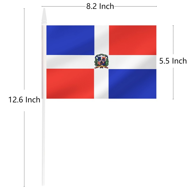 Yamiuo Dominica Mini Flag, 12 Pack Dominican Hand Held Small