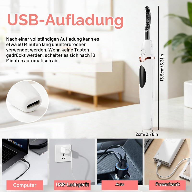Eyelash Curler Heated with LCD, Accurate Temperature Control, Auto-Off