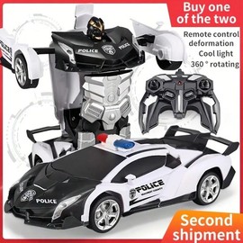 Transform Rc Cars for Boys And Girls 4-7 8-12, 2.4Ghz Remote Control Car 1:18 Scale Transforming Robot, button transformation,One-Button Deformation 360° Rotation Car Toy Gifts.ansformation,One-Button Deformation 360° Rotation Car Toy Christmas Gifts:_Black