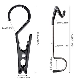 XPOOP 4 Stück Camping Zelt Licht Haken, Multifunktionsklemme Laterne Licht Lampe Kleiderbügel campinglampe Haken Zeltstange Post Hook für Camping Reisen Abenteuer