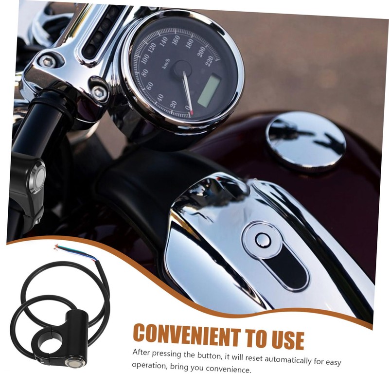 Alipis Motorcycle Handlebar Switch for Spotlight Control Wire Replacement with