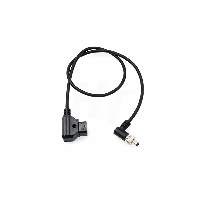 HangTon D-tap Locking DC Barrel Right Angle Power Cable for