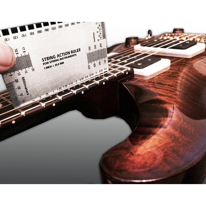 Metal Double Sided Guitar String Action Set Up Luthier Ruler