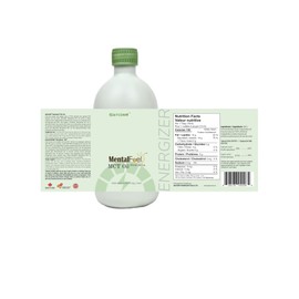 MentalFuel MCT Oil -100% C8 / C10 MCT Oil', 16 FL OZ, From Non-GMO Coconut oil，Unflavoured，Excellent in Keto Coffee, Non-BPA; Vegan, Gluten-Free, Keto & Paleo