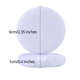 Senkary 8 Pieces Powder Puff Face Soft Cotton Makeup Powder Pads for Loose, Setting, Pressed and Body Powder, White (2.36 Inch)
