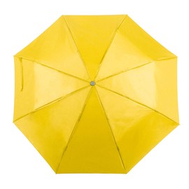 eBuyGB Mini Folding Compact Pocket Umbrella Manual Opening Telescopic Wedding Lightweight Brolly with Carry Handle Strap and Matching Protective Case, Yellow, 104.2 cm (41 Inches)