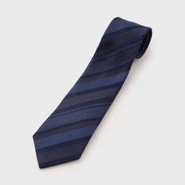 Takeokikuchi 07001180 Men's Necktie, Shadow Stripe, Silk Necktie, Made in Japan, dark navy (394)