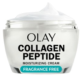 Olay Collagen Peptide Face Moisturizer, Firming Cream for Women, Fragrance-Free, Non-Greasy - Hydrating, Anti-Aging, Anti-Wrinkle, Smooth Fine Lines, Plumping Skin Care - Niacinamide, 1.7 Oz