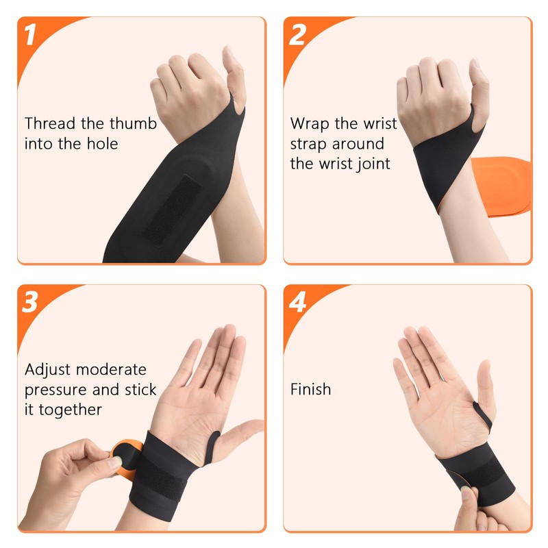 Vallavin Wrist Bandages for TFCC Crack, Built-in Ice Pack Gel