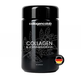COLLAGENCOLAB® High Dose Verisol® Collagen Peptide Capsules with Ashwagandha, Biotin, Vitamin C, Hyaluronic Acid, Piperine, Mron Glass, Skin, Hair & Nails, Collagen Complex, Laboratory Tested