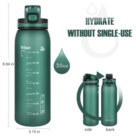 Opard Trinkflasche Sport 900ml -Wasserflasche aus Tritan BPA-Frei, Auslaufsicher Sportflasche für Kinder, Sport, Fitness, Fahrrad, Fußball, Outdoor