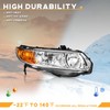 WEELMOTO Headlight for 2006-2011 Honda Civic 2-Door Coupe Assembly Pair