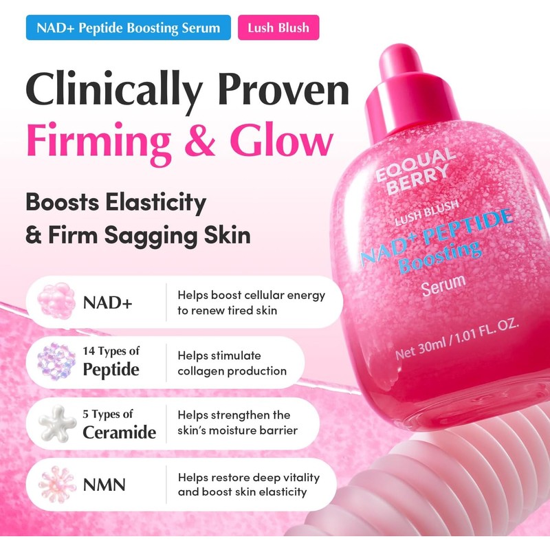 EQQUALBERRY Suero Facial NAD+ 14 Péptidos y Ceramidas 30 ml