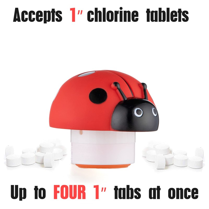 XY-WQ Ladybug Chlorine Floater for 1" Tab ONLY, Mini Floating