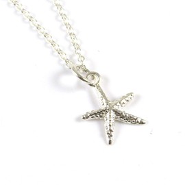 Sterling Silver Starfish Necklace - 18 inch - Gift Boxed