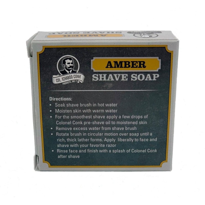 Colonel Ichabod Conk AMBER Super Bar Shave Soap 3-3/4 oz