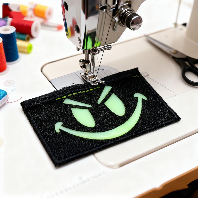 Glow-in-the-Dark Reflective Tactical Embroidered Patch with Hook & Loop Backing