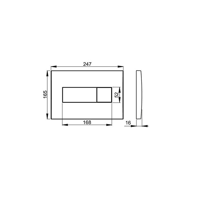 Toilet Flush Plate White 370 ALCA
