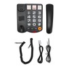 EBTOOLS Teléfono con Cable de Botón Grande con Timbre Extra