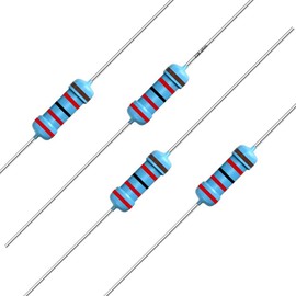 California JOS 100pcs 22K ohm Resistor 1/2w (0.5Watt) ±1% Tolerance Metal Film Fixed Resistor, Multiple Values of Resistance Optional(22K ohm, 22K R, 22K Ω)