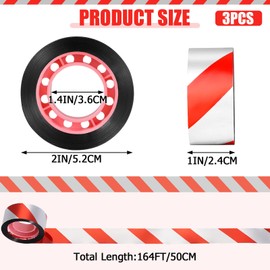 GSDOTZAP 3PCS Hunting Trail Marking Tapes, 0.96" x 164FT Reflective Ribbons for Hunting Tree, Non Adhesive Surveyors Flagging Tape for Hunting, Tree Marking, Boundaries, and Hazardous Areas