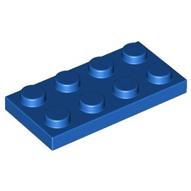 Minizfigs 2x4 Classic Building Toy Plates 200 Pcs - Bulk STEM City Construction Blocks for Boys and Girls Ages 3+ Creative Educational Parts Compatible with Major Brands (Blue, 2x4)