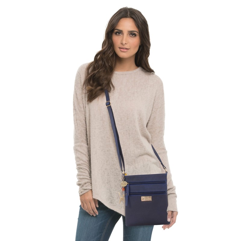 Catwalk Collection Handbags - Small Leather Crossbody Bag For Women