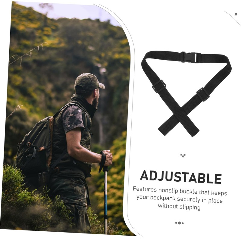 ULTECHNOVO Adjustable Backpack Chest Strap Non-Slip Buckle Support for Outdoor