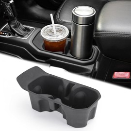 UYA Tapetes de silicón para portavasos Jeep JL/JLU 4XE 2018-2024 y Gladiator JT 2020-2024, Antideslizantes, Impermeables y fáciles de Limpiar
