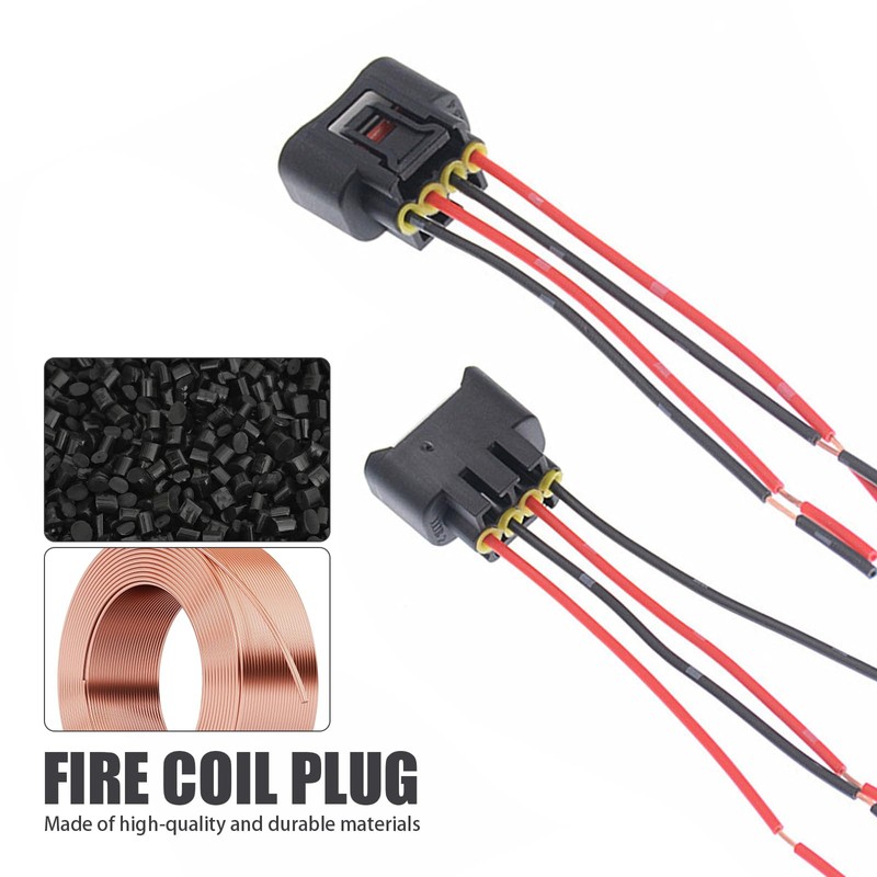 Nowkont 4 PCS Car Ignition Coil Plug Connector, Waterproof Socket