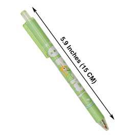 Maydahui 12 PCS Green Matcha Frog Gel Pens Cute Cartoon Animal Pen Retractable Printing Pens Black Ink for Office School Party