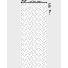 FLFK Stair Riser Decals - Black Lines Stair Stickers Murals Peel and Stick Self-Adhesive for Home Decor, 39.3" W x 7.08" H x 13Pcs