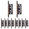 T Tulead Non-Mortise Hinges Door Hinges Iron Butt Hinge Cabinet Hinges 3.26"×0.94" Brown Decorative Hinges Pack of 10 with Mounting Screws