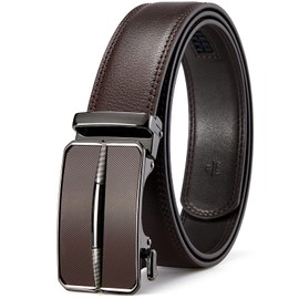 BOSTANTEN Ratchet Mens Belt Leather Dress and Casual with Adjustable Buckle, Trim to Fit