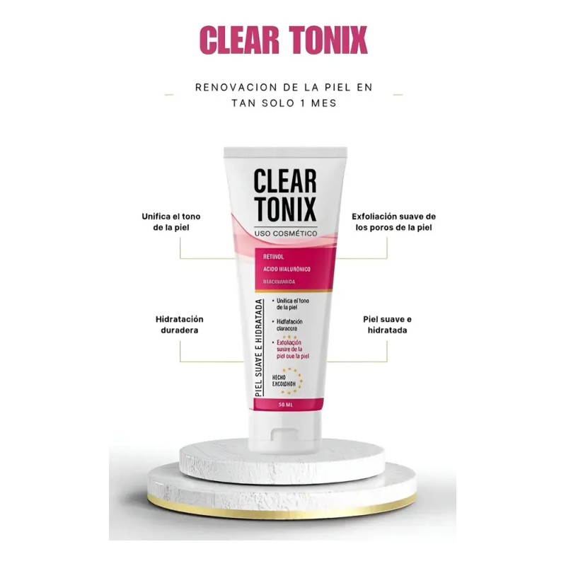 Clear Tonix Gel Facial Antiedad 2 Piezas