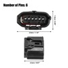 X AUTOHAUX 1 Set 6 Pin No.9098012303 Accelerator Pedal Connector