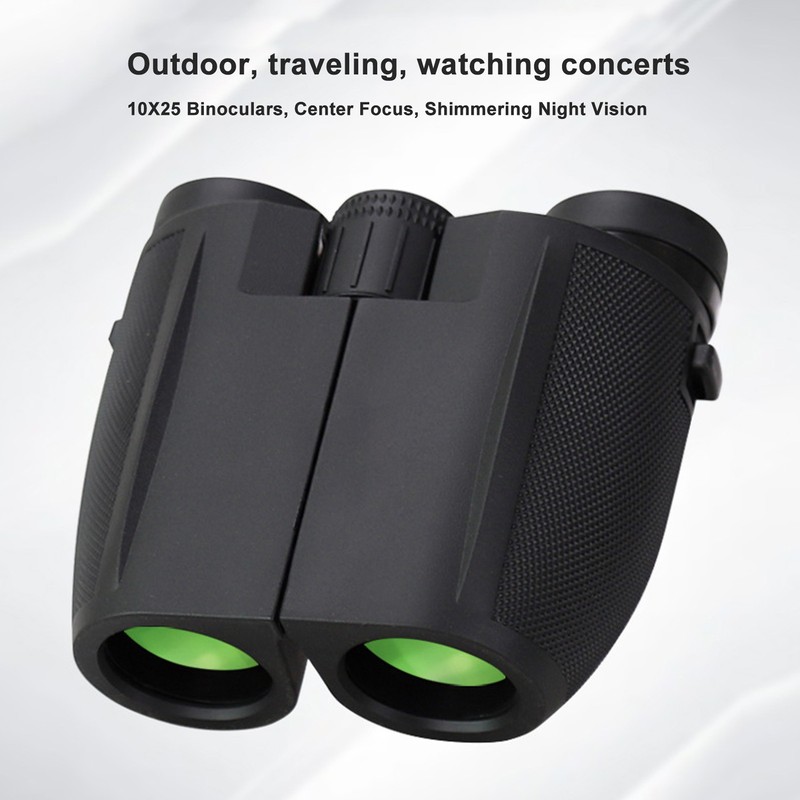 10x25 Compact Binoculars for Bird Watching Accurate Focus Adjustable Pupil
