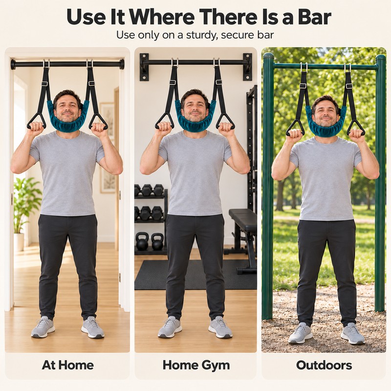Cervical Neck Traction Device – Adjustable Neck Stretcher Belt with