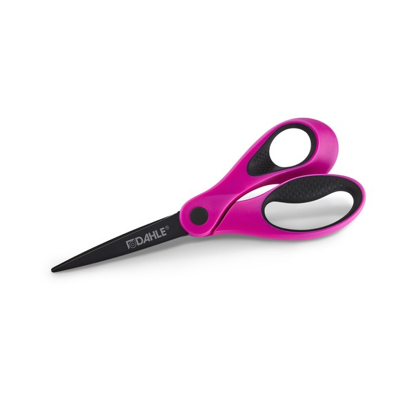 Dahle 54508 14431 Paper Shears with Soft Grip Happy Color ID 8 Inch 20 cm Pink