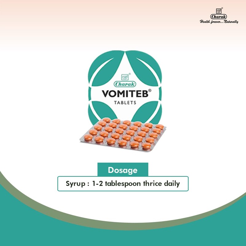 Charak Vomiteb Tablet pack of 2 (2 * 30tablets)