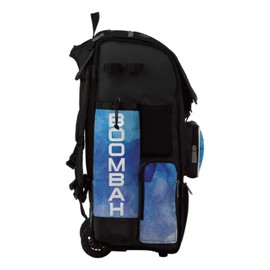 Boombah Superpack Hybrid Rolling Bat Bag - Solace Bat Pack White/Black/Cyan - Wheeled & Backpack Version