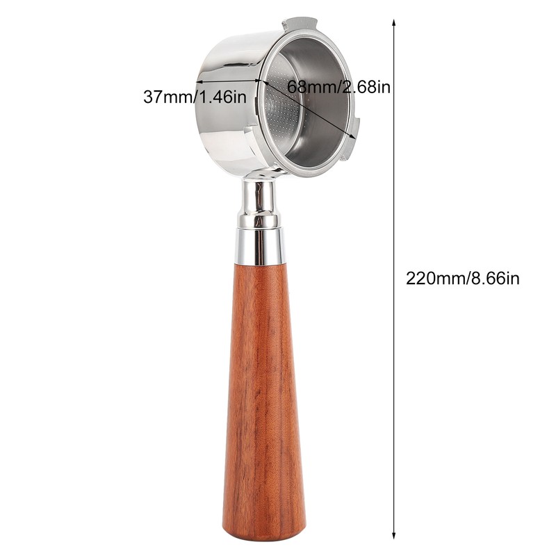 Coffee Bottomless Portafilter Stainless Steel Filter Holder Basket Replacement Tool
