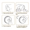 Gabeerso Suction Hooks Towel Hooks for Bathroom No-Drill Stainless Steel