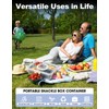 WanshengLe 4 Compartment Stainless Steel Snackle Box 3.82L with Lids