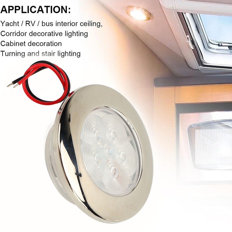 LED Puck Light DC12V RV Boat Ceiling Recessed Mount Interior