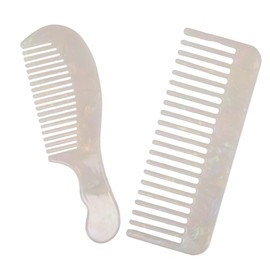 DECHOUS 2pcs Portable Static Acetate Hair Comb Wide Tooth Styling Tool for Women Lightweight Travel Pocket Comb for Detangling Curly Straight Wet Dry Hair Scalp Friendly Design