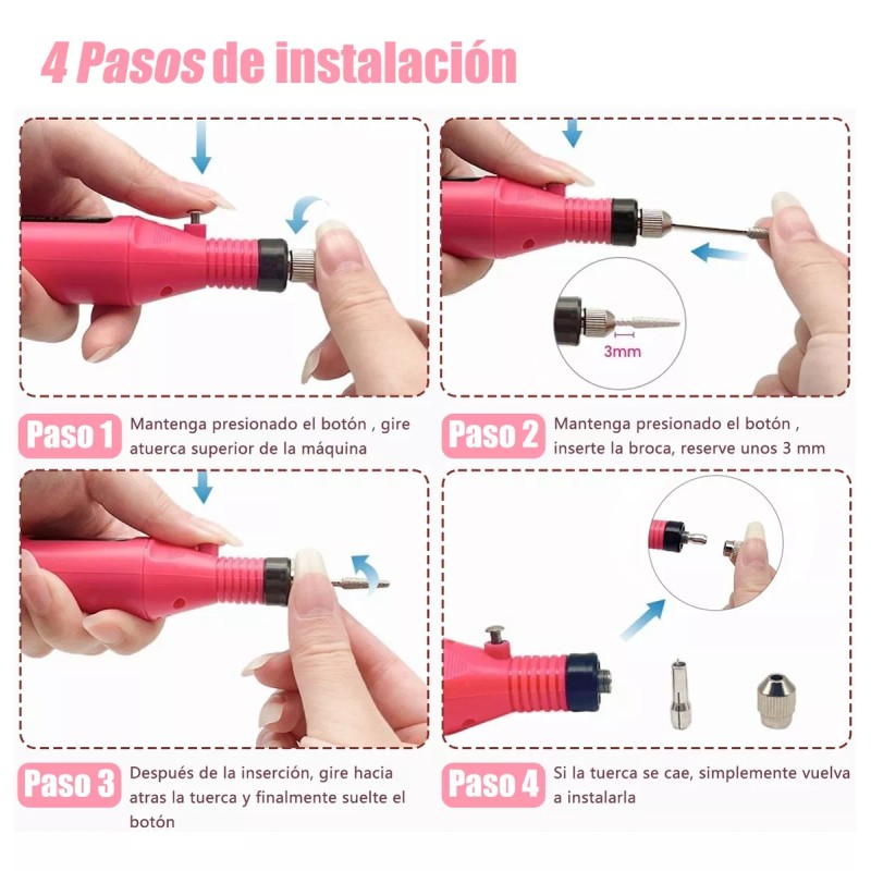 Urpow Pulidor Esmeril Drill Para Uñas Profesional Sets Manicura
