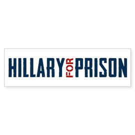 CafePress Hillary for Prison Bumper Sticker 10"x3" Rectangle Bumper Sticker Car Decal (10 Pack)