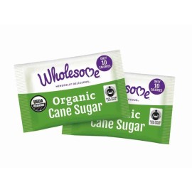 Wholesome Sweeteners Organic Fair Trade Sugar Pack of 1000 009 Ounce Natural Cane Sweetener